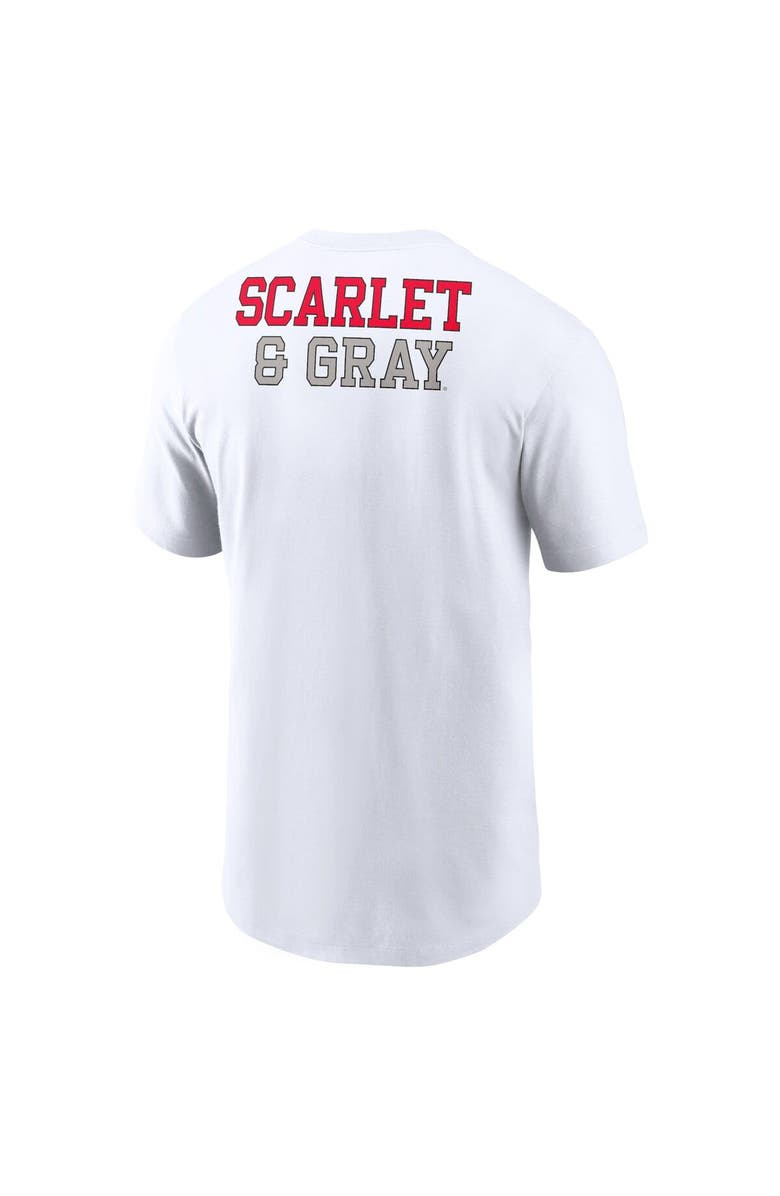 Nike Men's Nike White Ohio State Buckeyes Blitz 2-Hit T-Shirt, Alternate, color, 