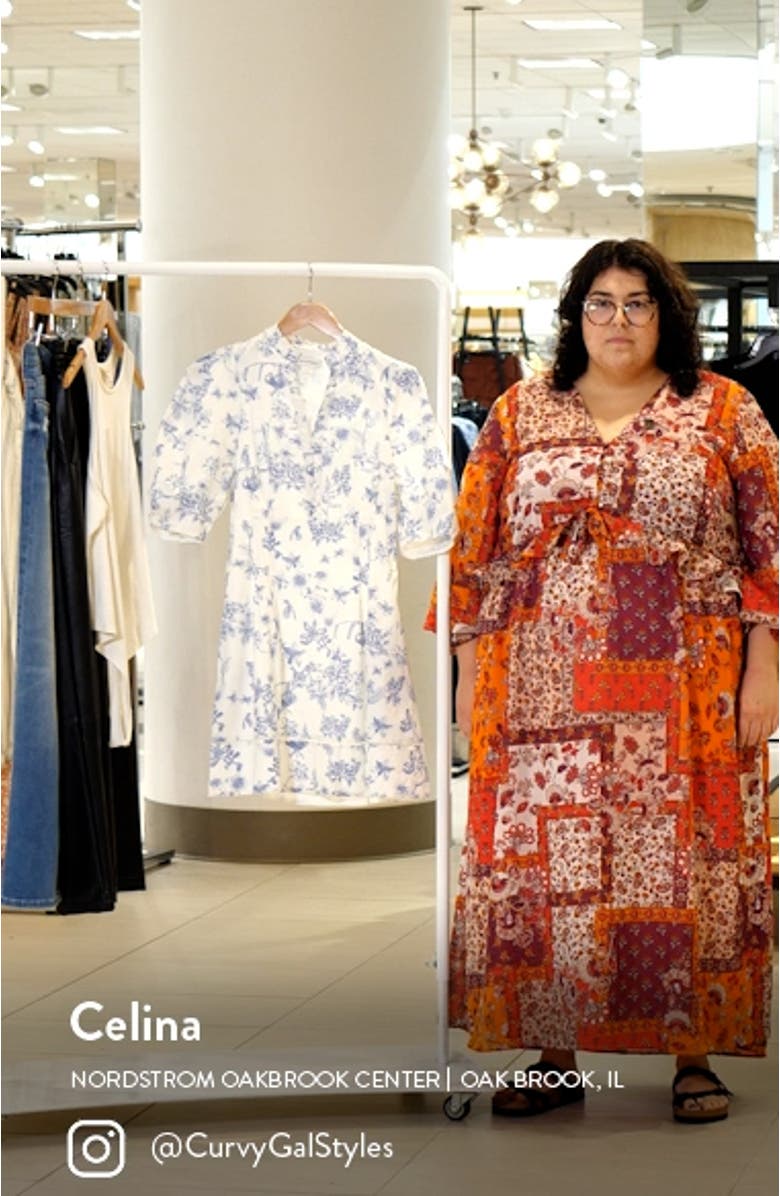 Floral Puff Sleeve Minidress, sales video thumbnail