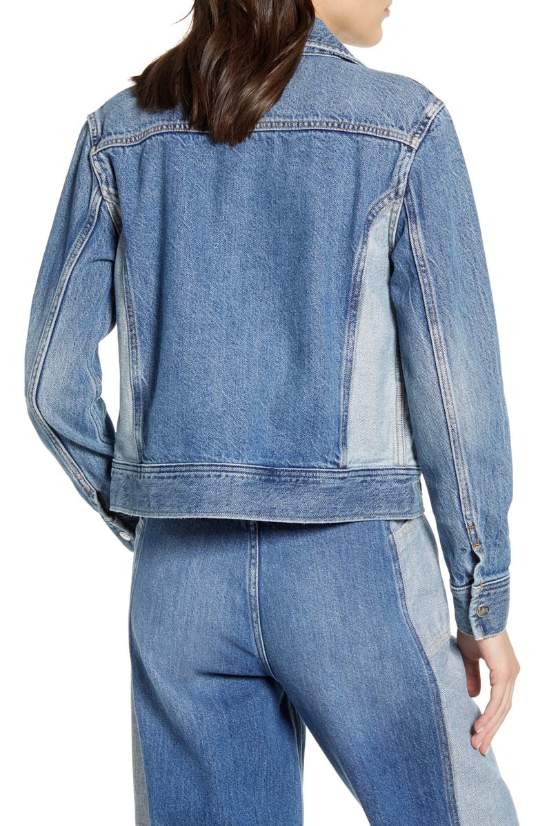 Lee Eisenhower Seamed Two-Tone Denim Trucker Jacket, Alternate, color,