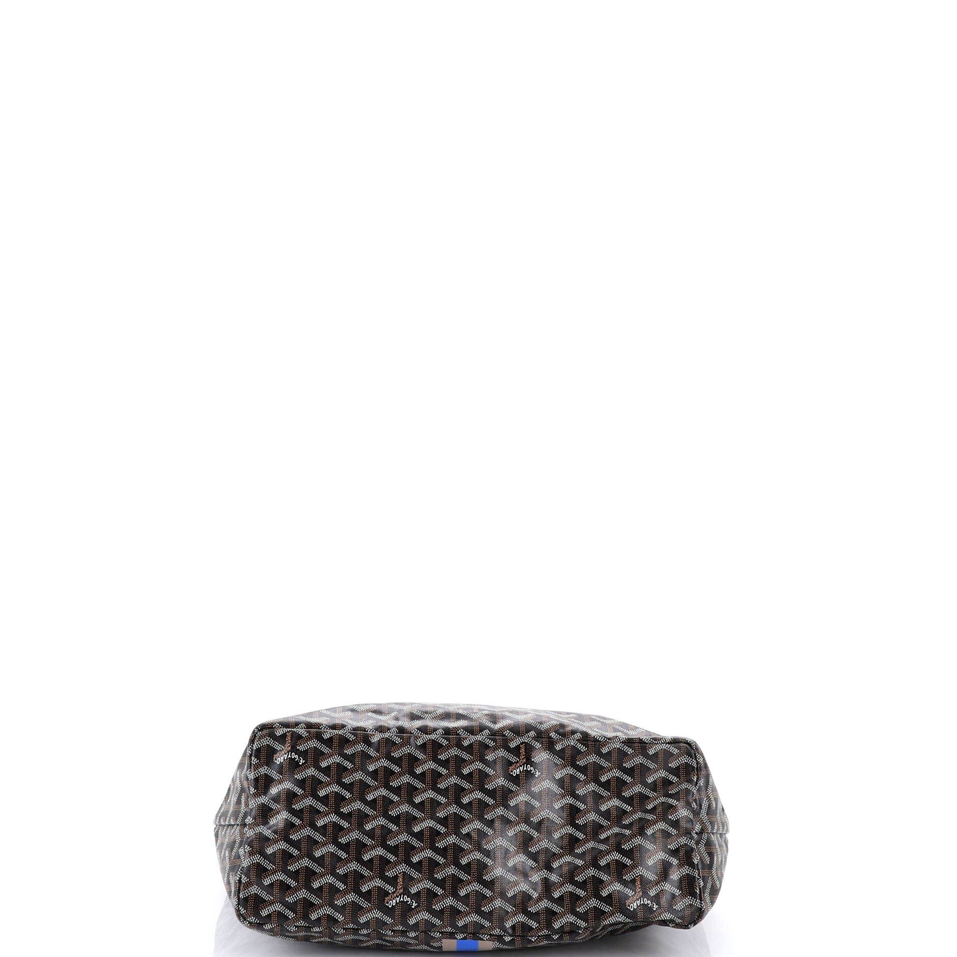 Pre-Owned Goyard Saint Louis Tote Printed Coated Canvas PM, Alternate, color, Black