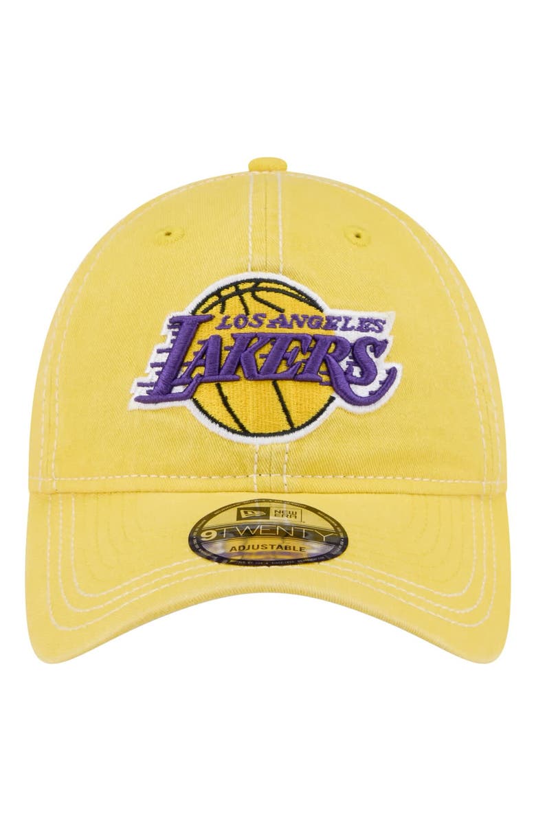 New Era Men's New Era Gold Los Angeles Lakers Pigment Dyed 9TWENTY Adjustable Hat, Alternate, color, Gold