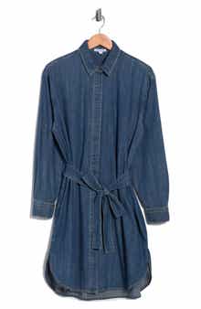 James Perse Long Sleeve Denim Shirtdress