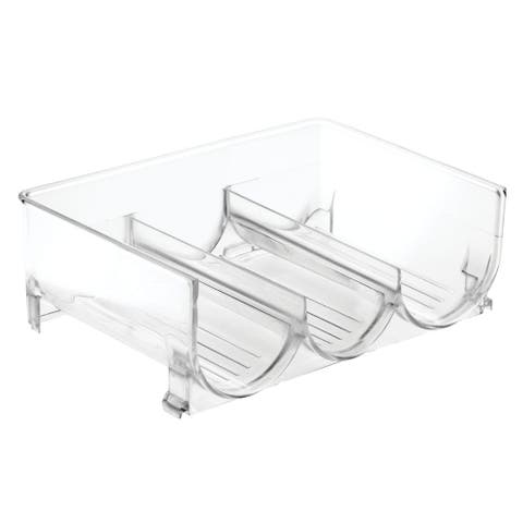 Stackable 3-Section Bottle Holder - Clear - Made in USA