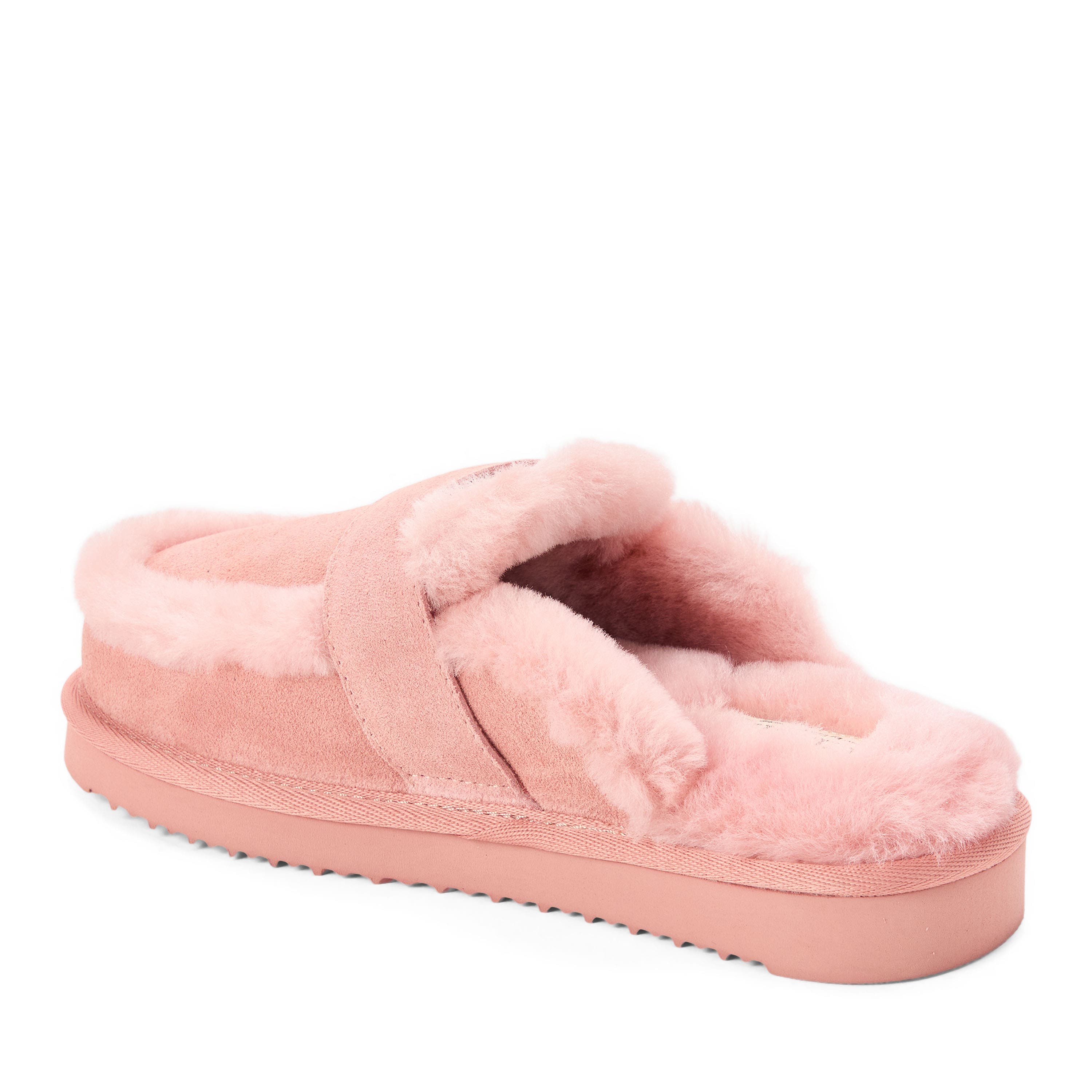 DEARFOAMS Fireside Richmond Genuine Shearling Scuff Slipper, Alternate, color, Dusty Pink