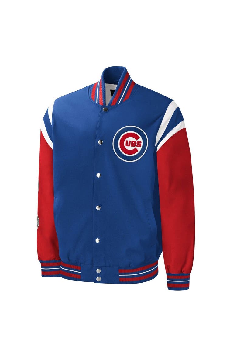 Men's G-III Sports by Carl Banks Royal Chicago Cubs Title Holder Full-Snap Varsity Jacket, Alternate, color, Royal