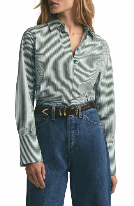 The Classic Stripe Cotton Poplin Button-Up Shirt
