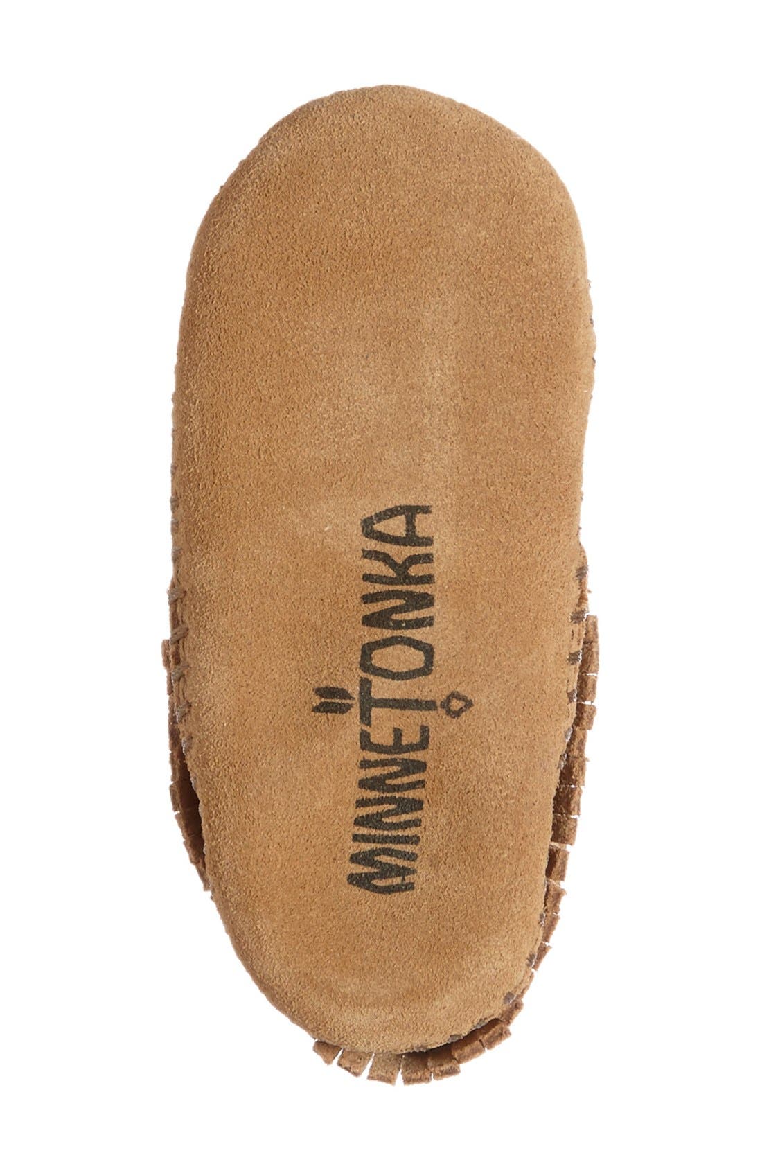 'Riley' Fringe Suede Bootie, Alternate, color, TAUPE SUEDE