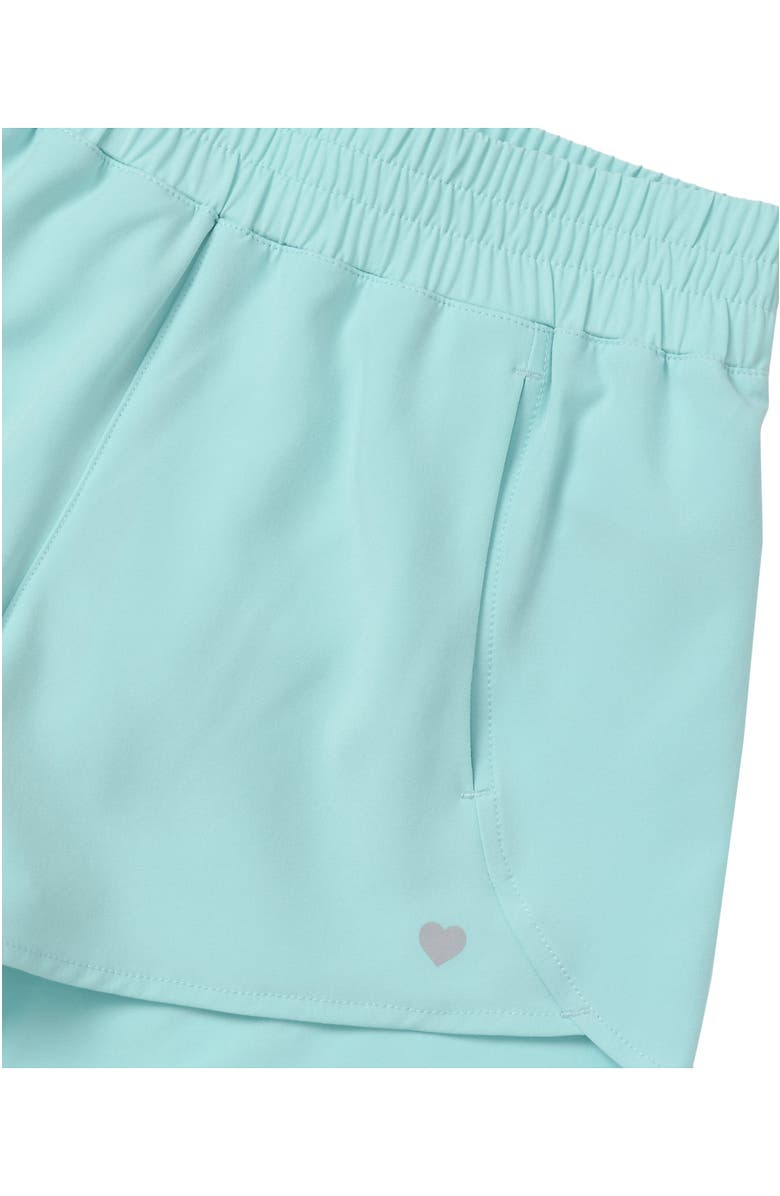 Lands' End Girls Plus Stretch Woven Active Shorts, Alternate, color, Aruba Blue
