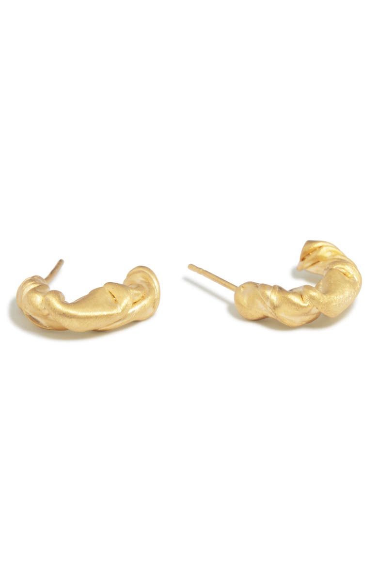 COMPLETEDWORKS Tumbled Hoop Earrings, Alternate, color, 18Ct Gold Plated