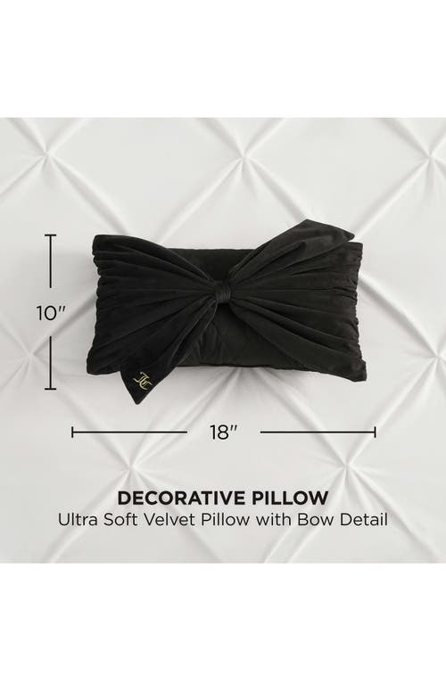 Juicy Couture Velvet Bow Accent Pillow