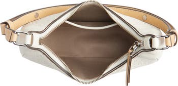 T-Monogram Embossed Crescent Shoulder Bag