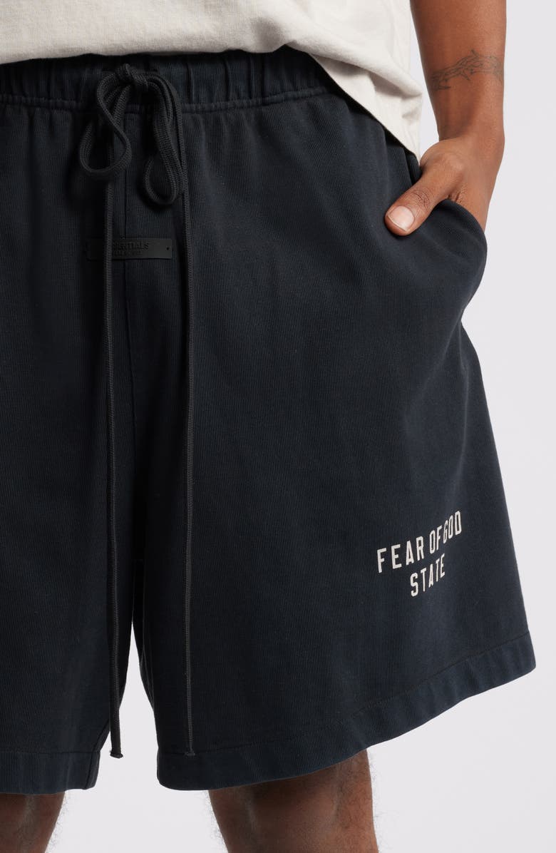 Fear of God Essentials Gender Inclusive Heavy Cotton Jersey Soccer Sweat Shorts, Alternate, color, 