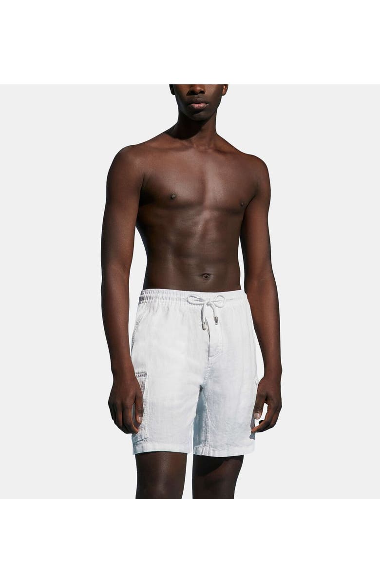 Vilebrequin Men's Linen Bermuda Cargo Pockets Shorts, Main, color,