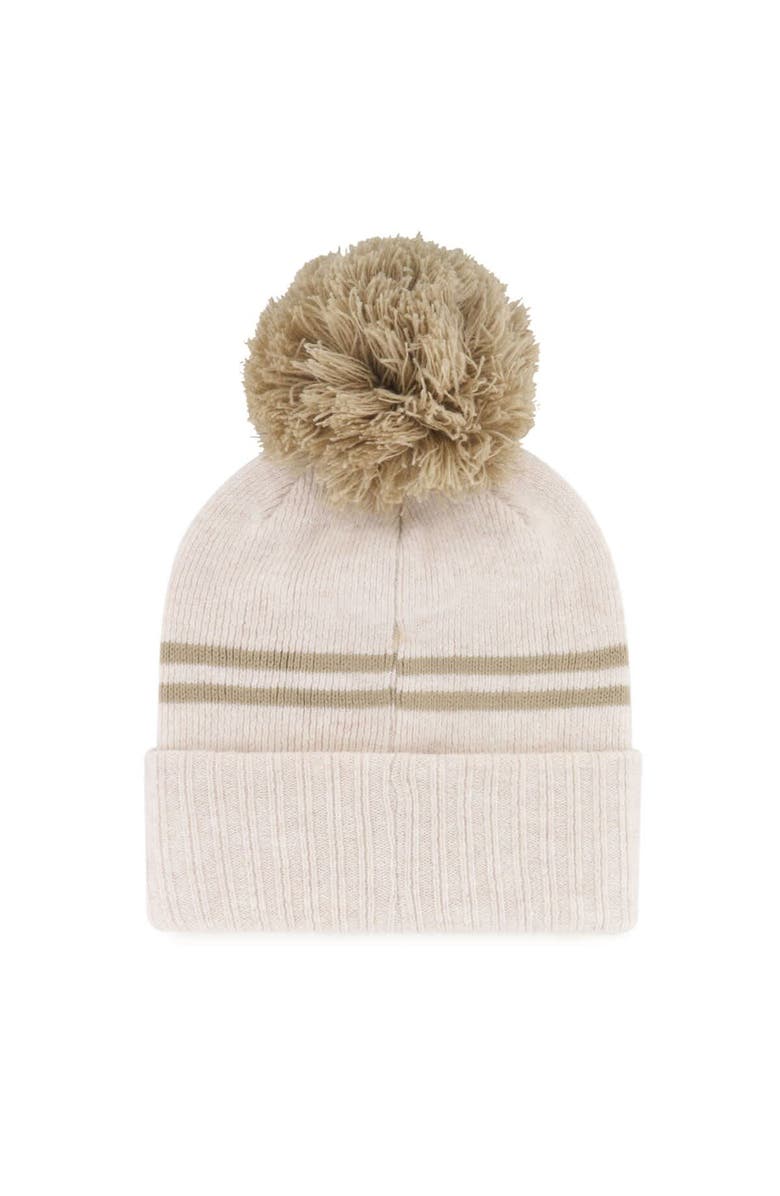 '47 Women's '47  Natural Cincinnati Bearcats Core & Inline Latte Cuffed Knit Hat with Pom, Alternate, color, Natural