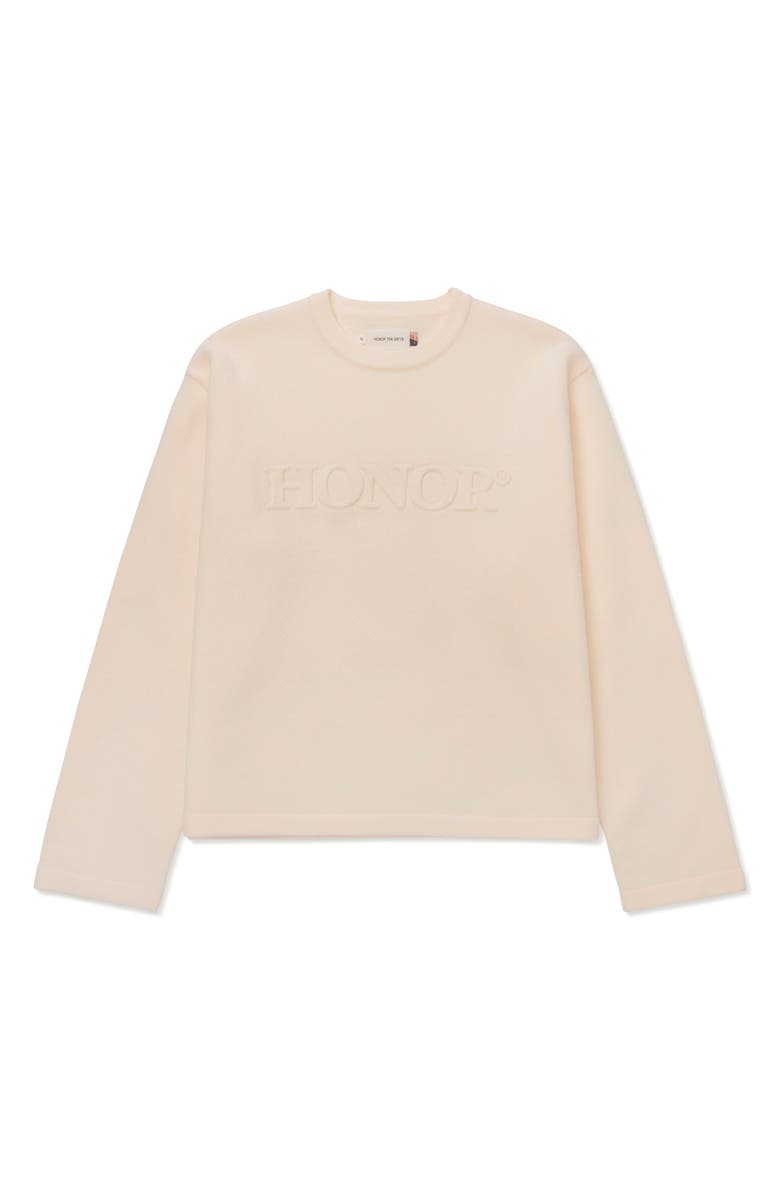 HONOR THE GIFT Cotton Logo Sweater, Main, color, 