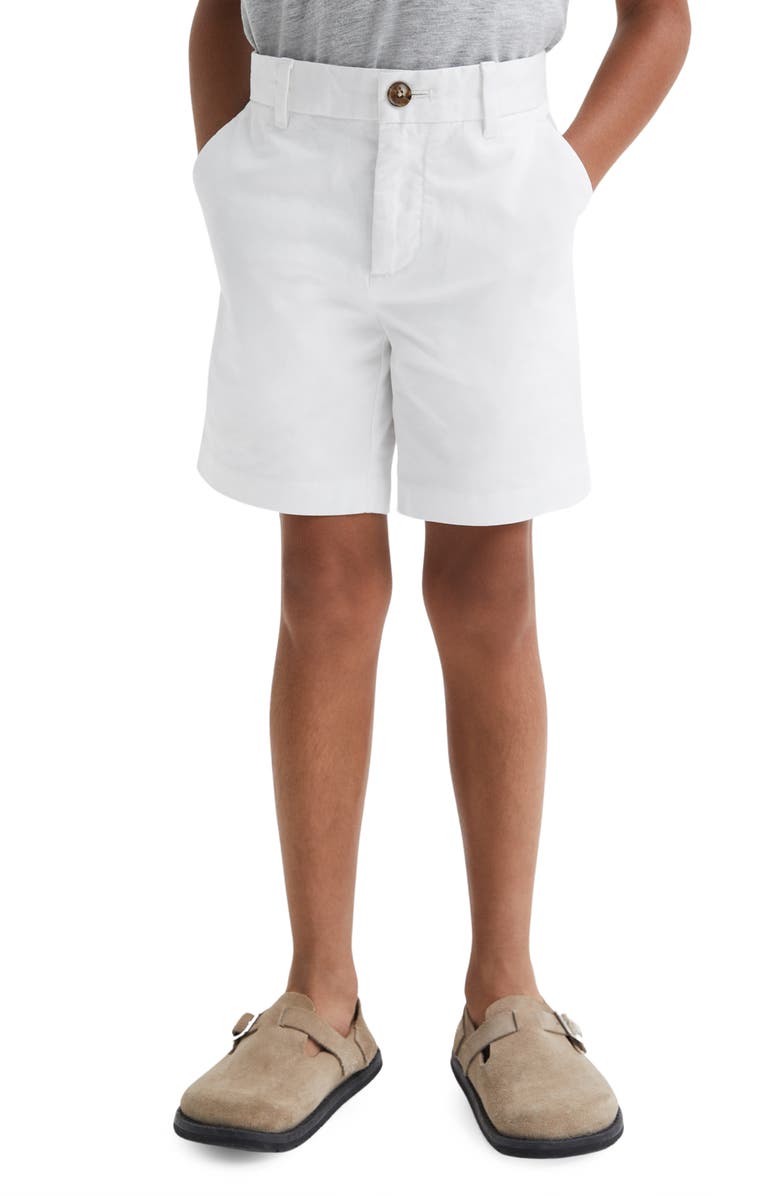Reiss Kids' Wicket Sr. Cotton Chino Shorts, Alternate, color, White