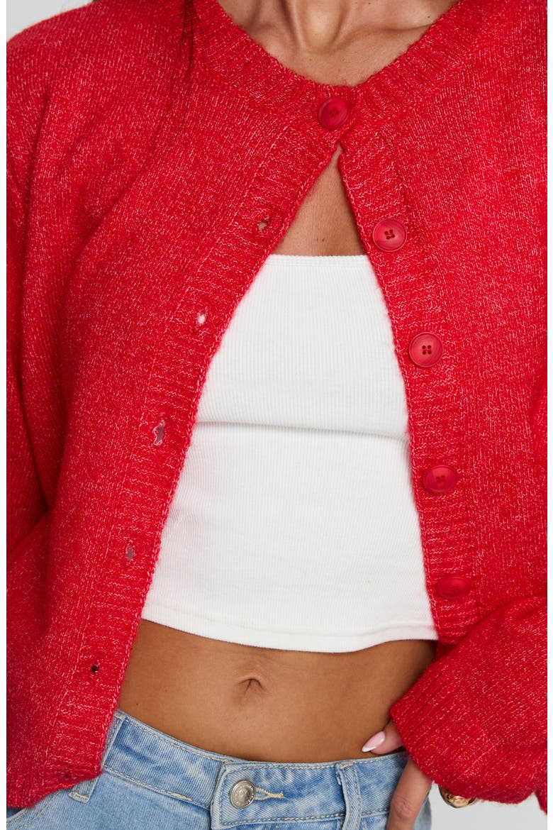 Denmark Cardigan, Alternate, color, RED