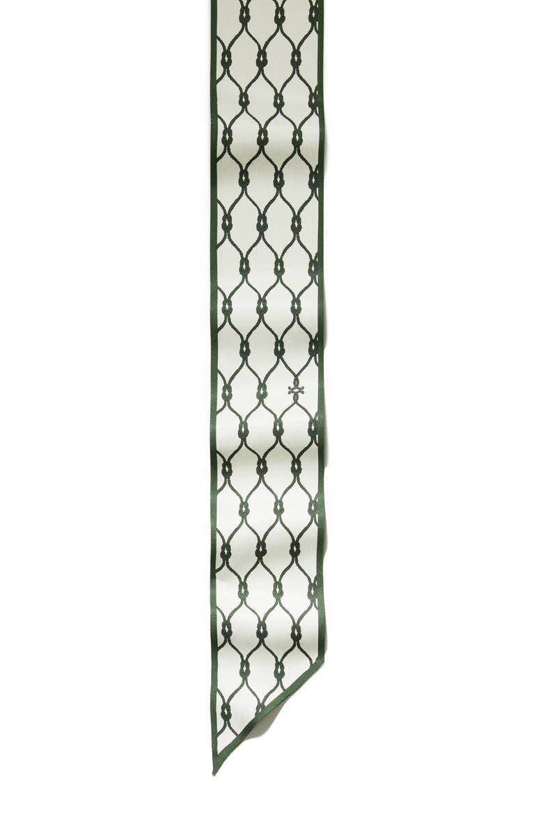 Rope Ribbon Wool & Silk Tie Scarf, Alternate, color, GREEN