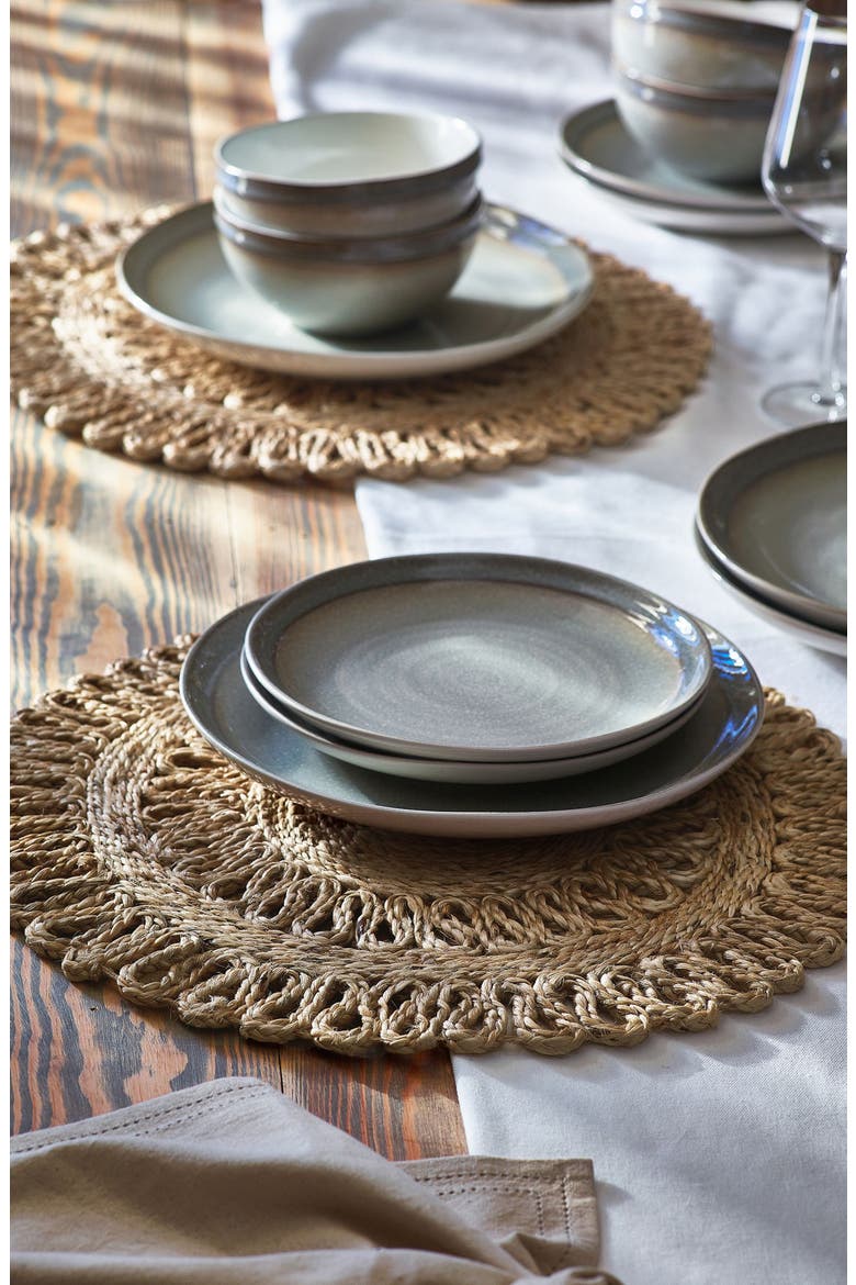 Set of 2 Jute Placemats, Alternate, color, NATURAL