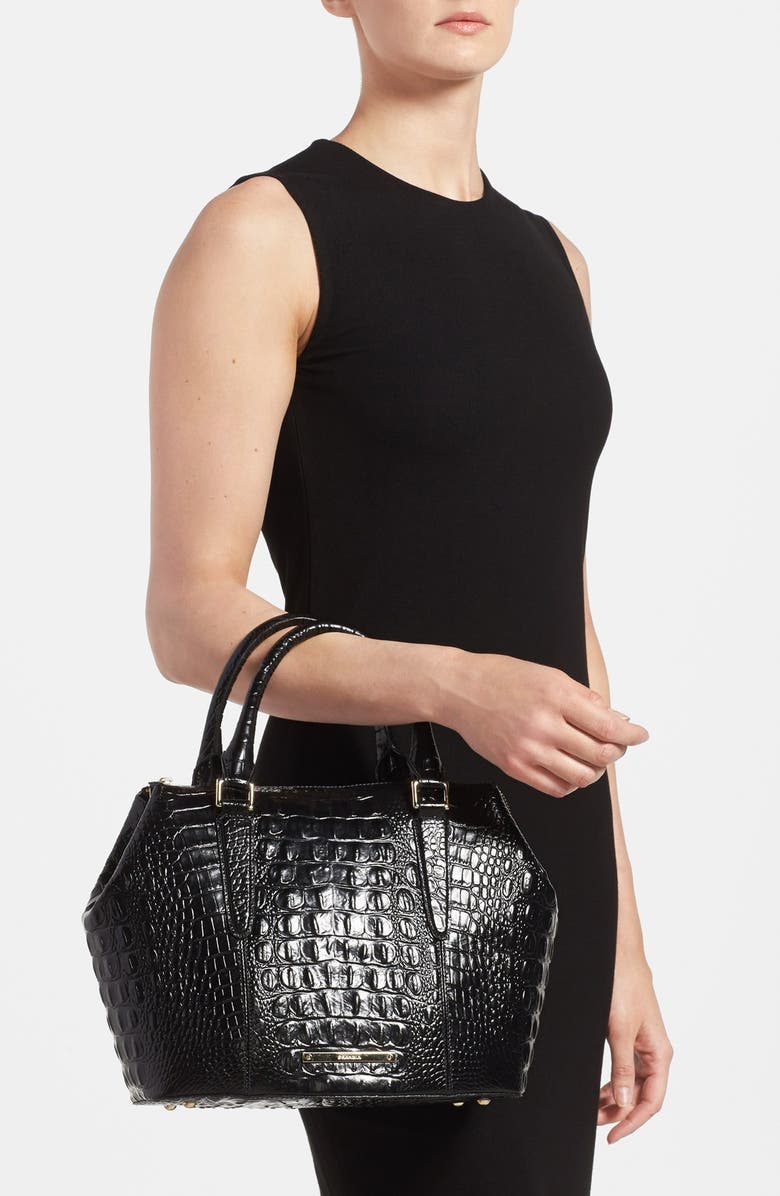 Brahmin 'West Lake' Croc Embossed Satchel, Alternate, color,