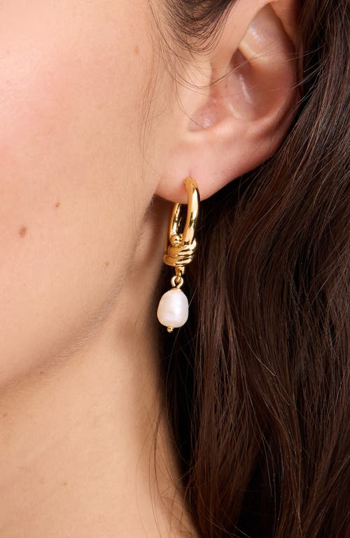 Kate Spade New York Freshwater Pearl Hoop Earrings