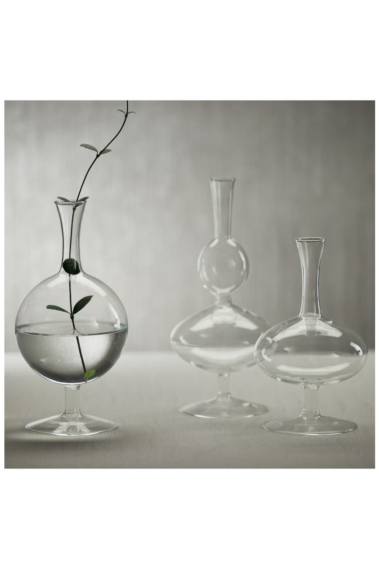 Lillee Footed Glass Vase, Alternate, color, CLEAR