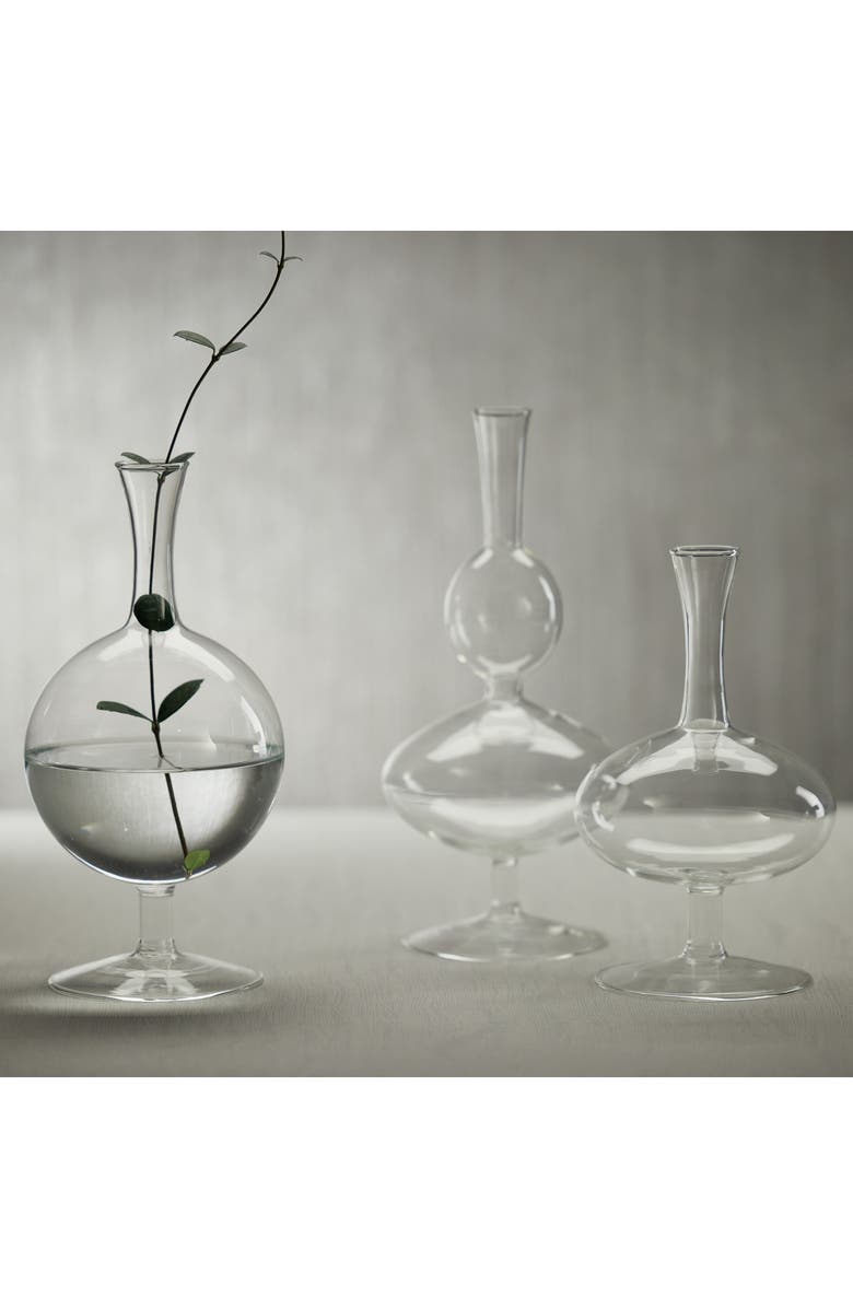 Zodax Lillee Footed Glass Vase, Alternate, color, Clear