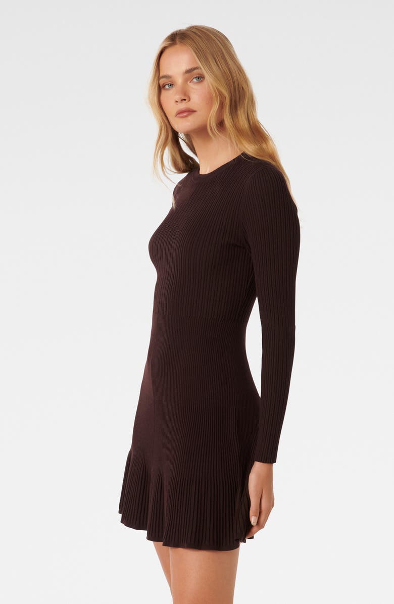 Ever New Tate Rib Long Sleeve Minidress, Alternate, color,
