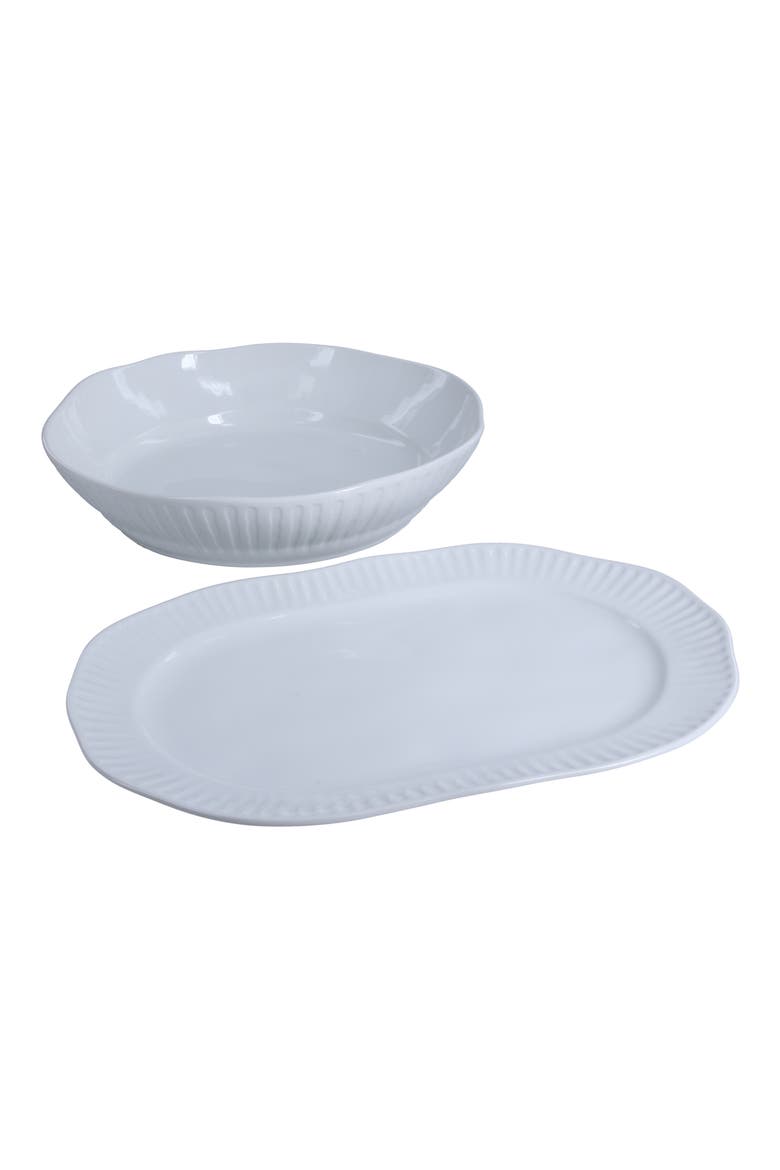 2-Piece Colonnade Serving Set, Main, color, WHITE