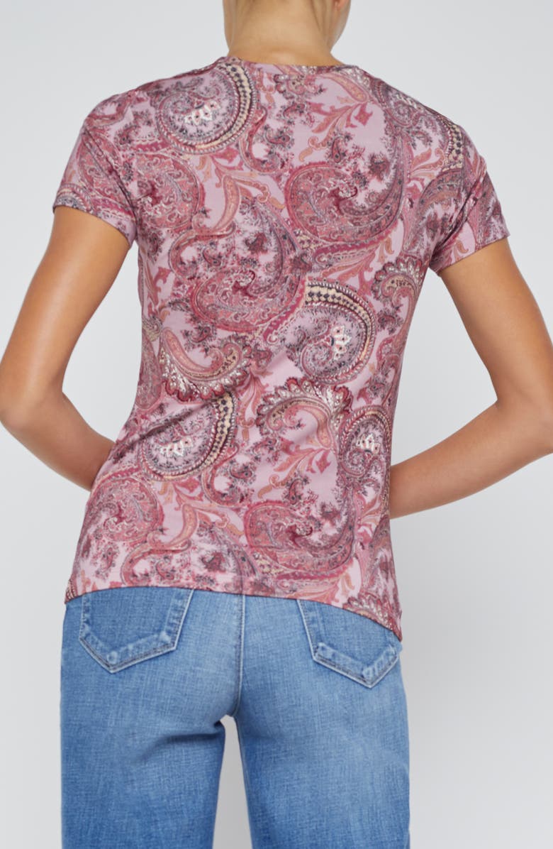 L'AGENCE Ressi Paisley Print T-Shirt, Alternate, color, 