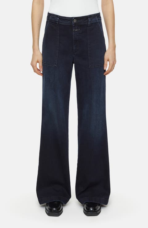 Aria Flare Jeans (Blue/Black)