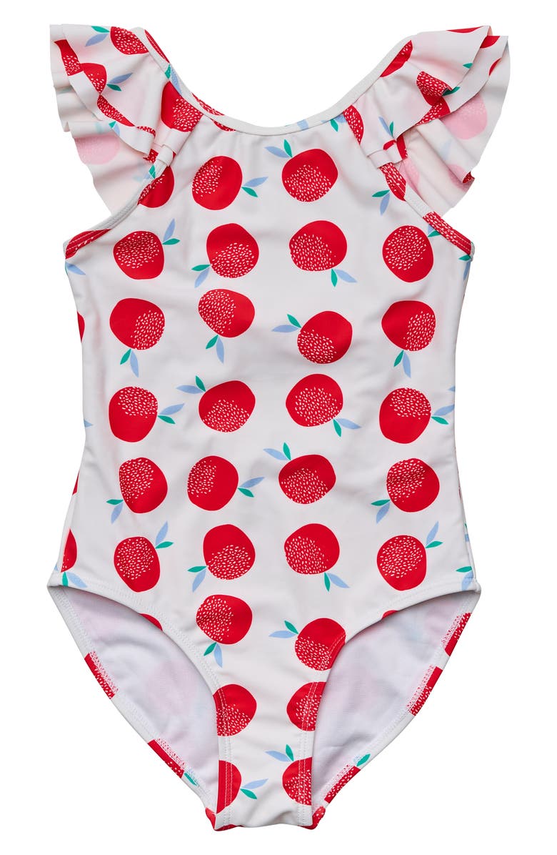 Snapper Rock Kids' Juicy Fruit Flutter One-Piece Swimsuit, Main, color, 