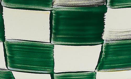 Mackenzie-childs Mackenzie Childs Emerald Check Enameled Steel Everything Bowl In Green