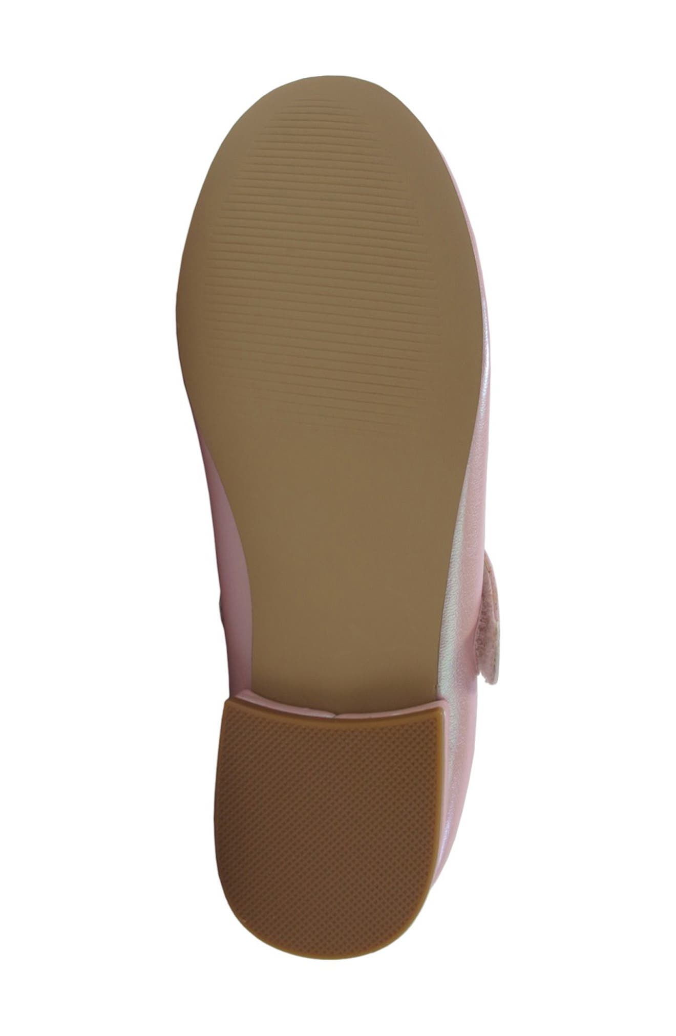 JELLYPOP Kids' Hanley Floral Appliqué Mary Jane Flat, Alternate, color, Pink