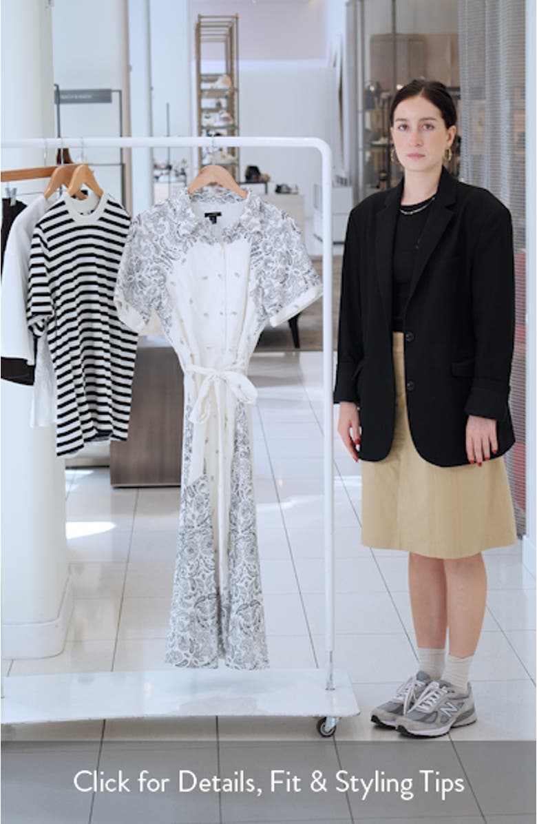 Bandana Print Short Sleeve Shirtdress, sales video thumbnail