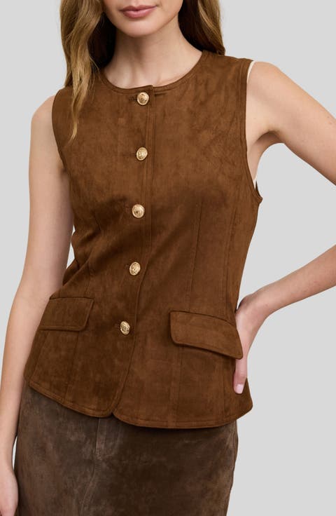 Faux Suede Vest