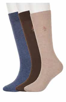 Textured 3-Pack Assorted Dress Socks