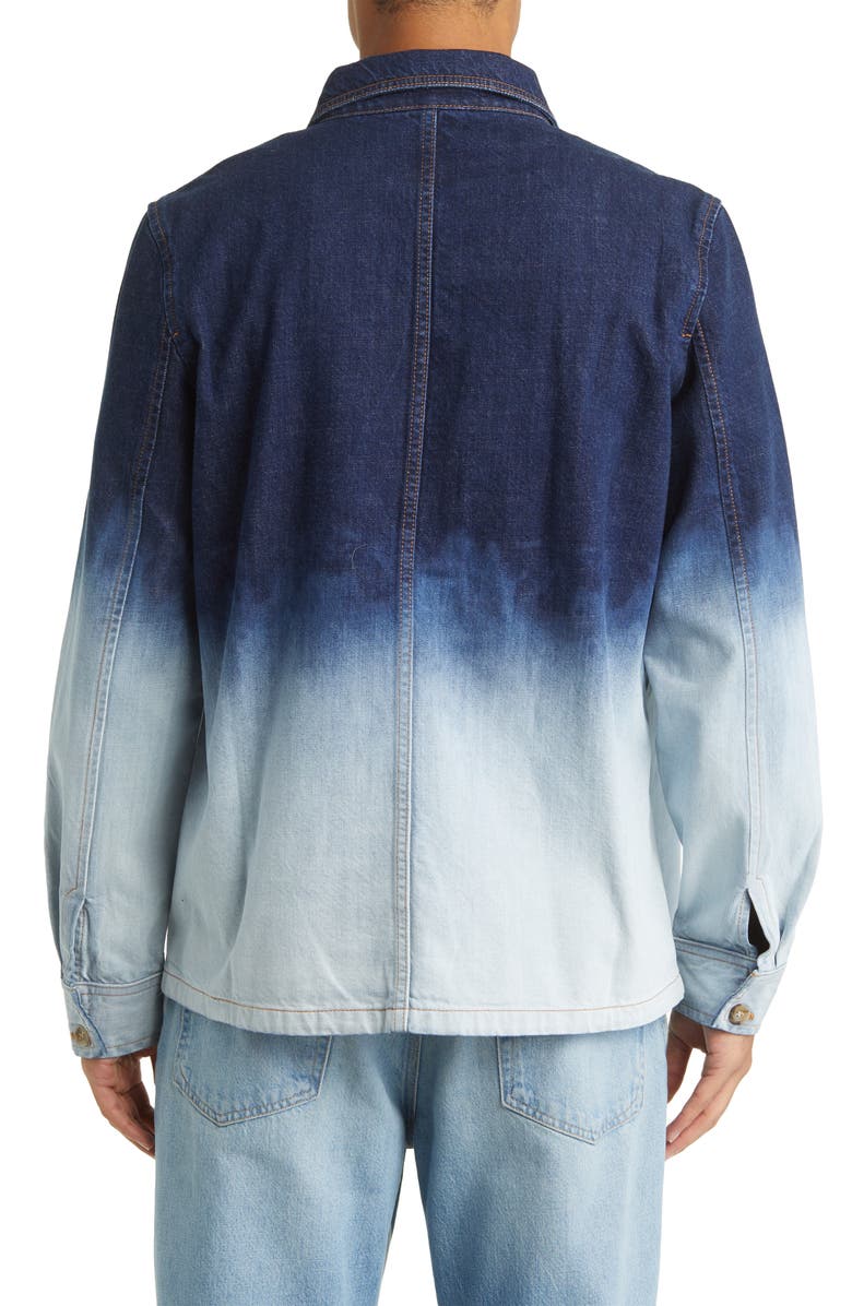 A.P.C. Veste Pierre Bleached Denim Button-Up Shirt, Alternate, color,