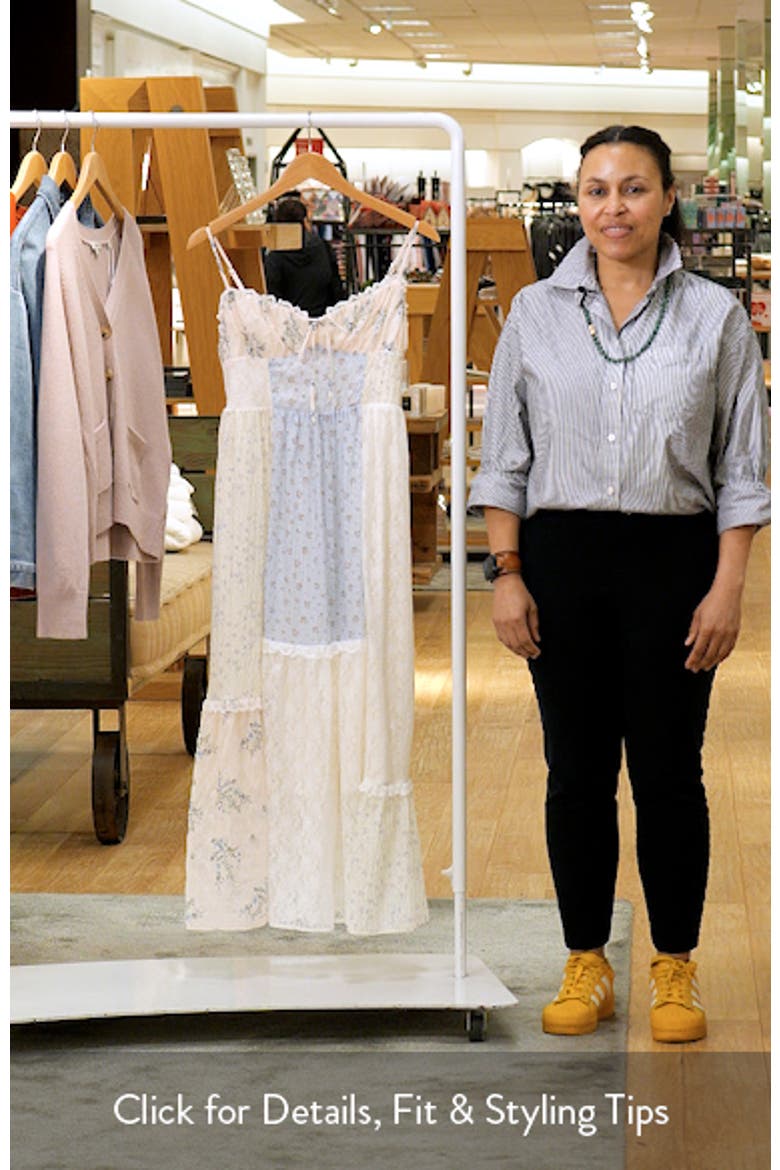 Sweetheart Neck Patchwork Midi Dress video