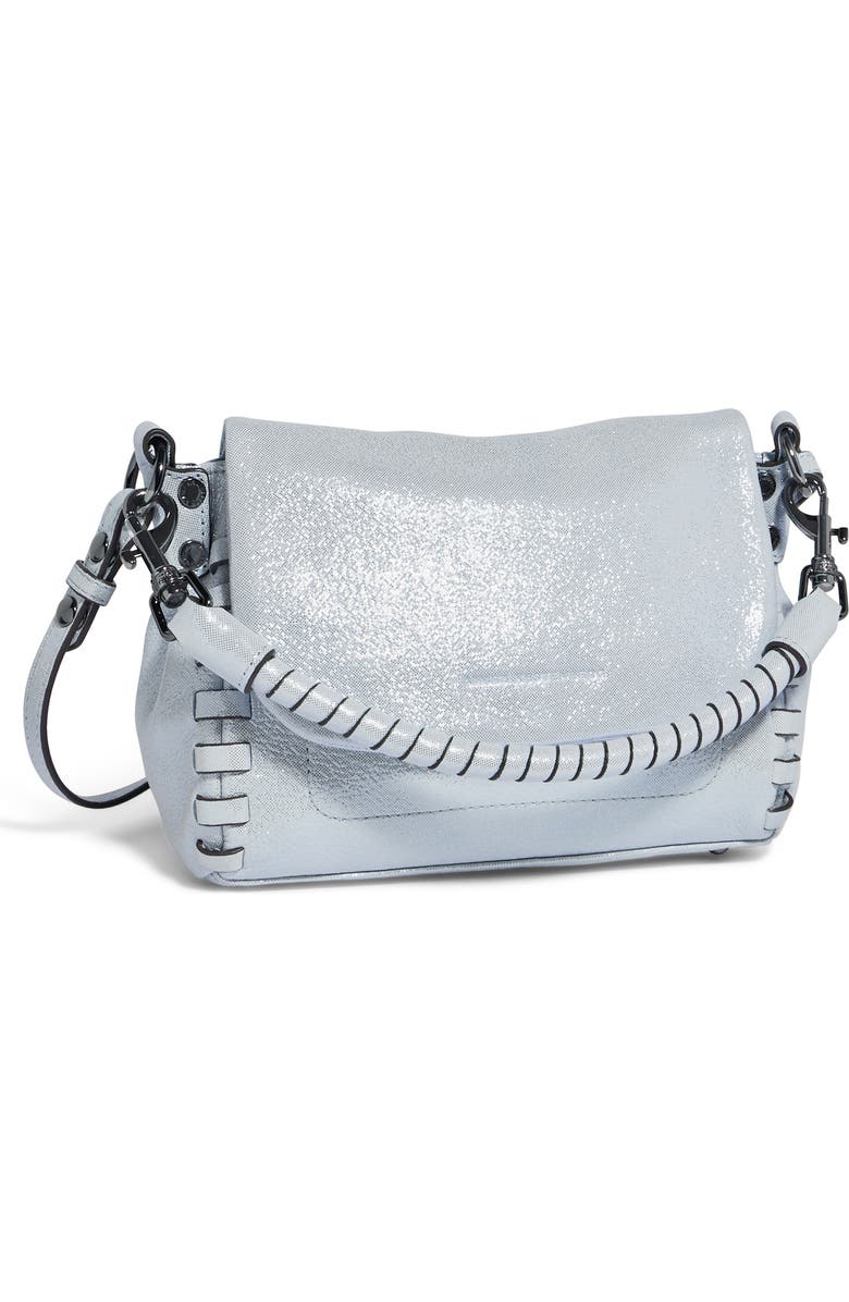 AIMEE Mini Zen Leather Crossbody Bag, Alternate, color, Mystic Metallic