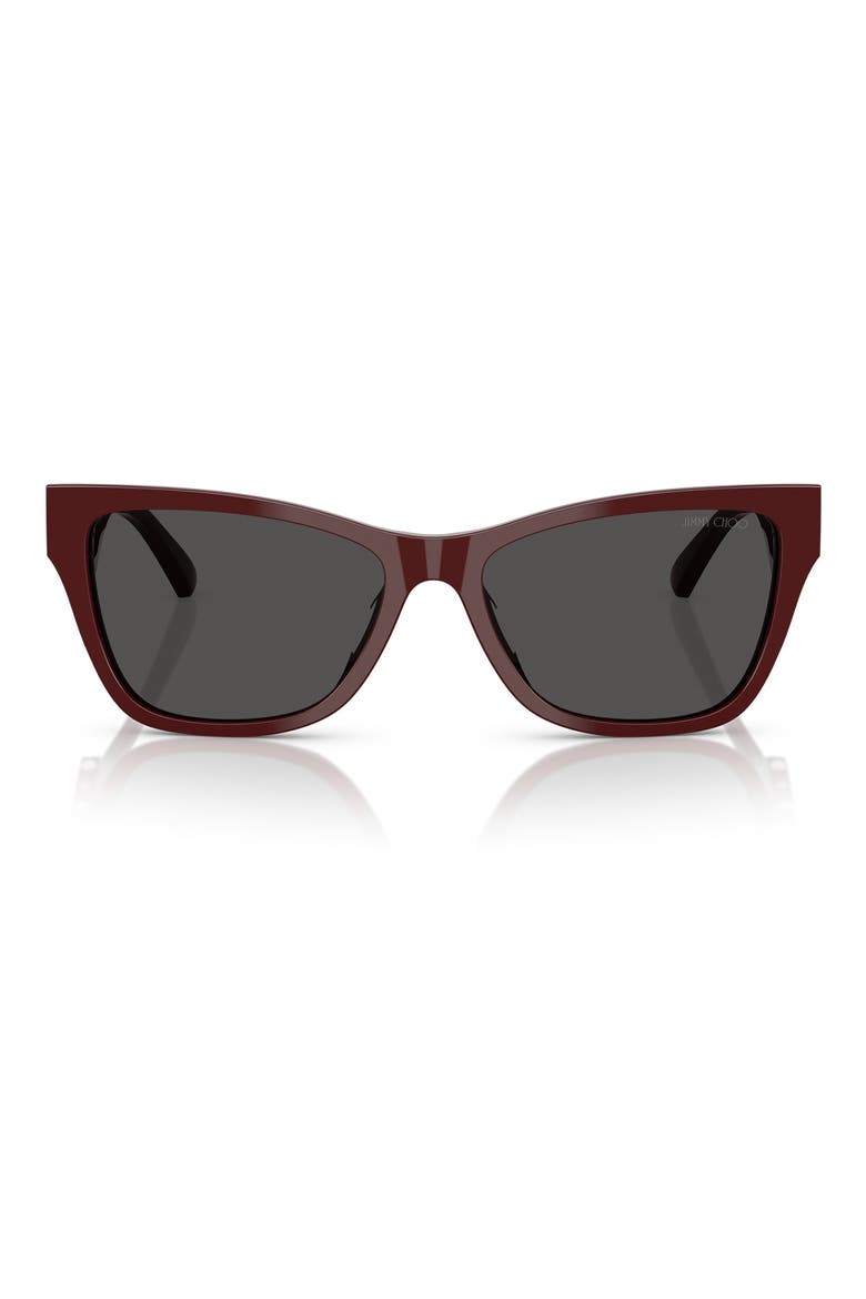 55mm Pillow Sunglasses, Main, color, RED