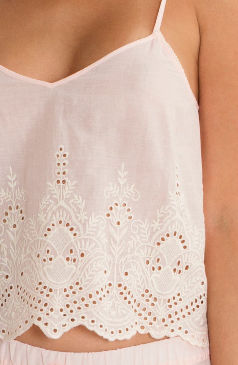 In Bloom by Jonquil Eyelet Cotton Short Pajamas, Alternate, color, 