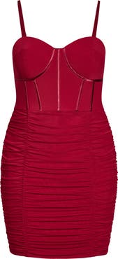 City Chic Lexi Bustier Ruched Minidress