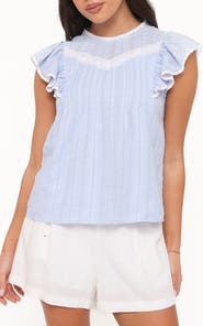 Petal & Pup Laoise Lace Inset Ruffle Top