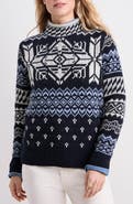 vineyard vines Fair Isle Wool Blend Mock Neck Sweater