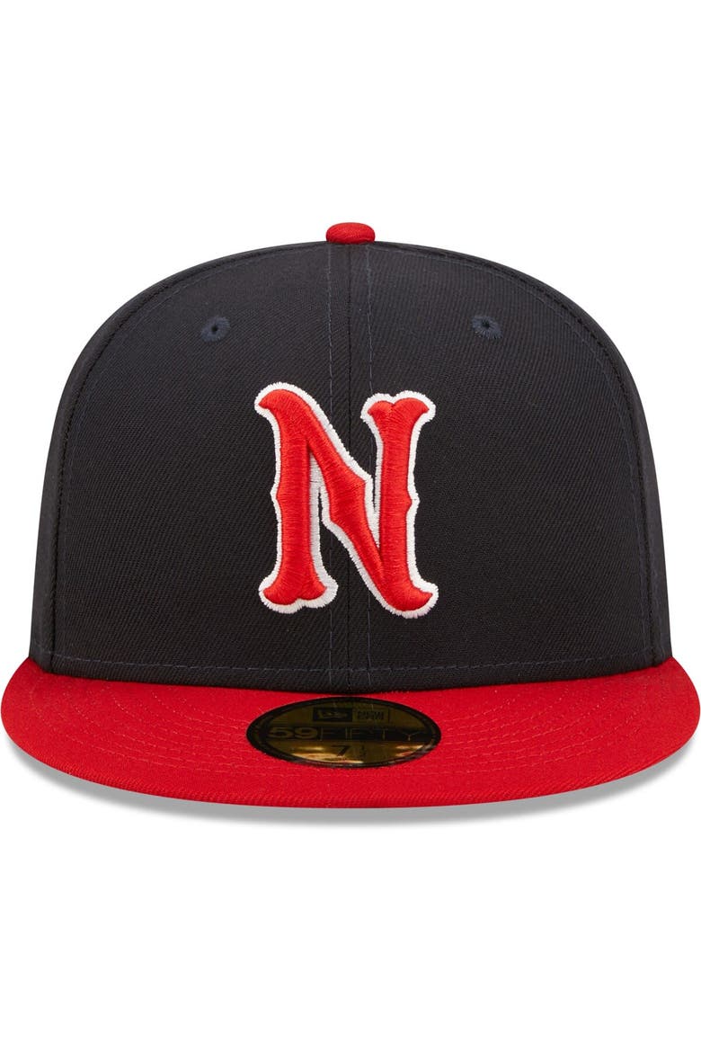 Men's New Era Navy Nashville Sounds Authentic Collection Road 59FIFTY Fitted Hat, Alternate, color, Navy
