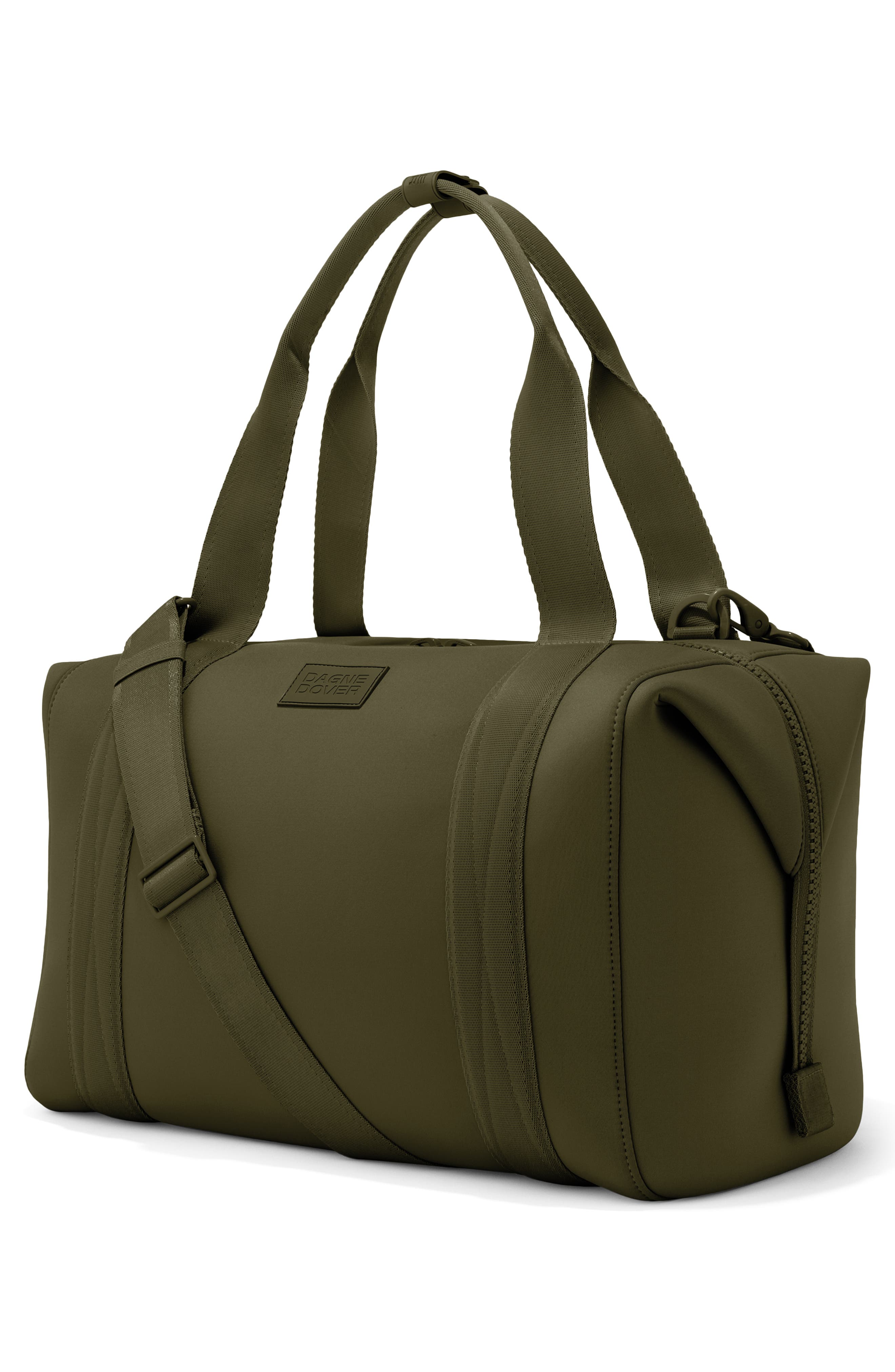 Landon Large Neoprene Carryall, Alternate, color, DARK MOSS