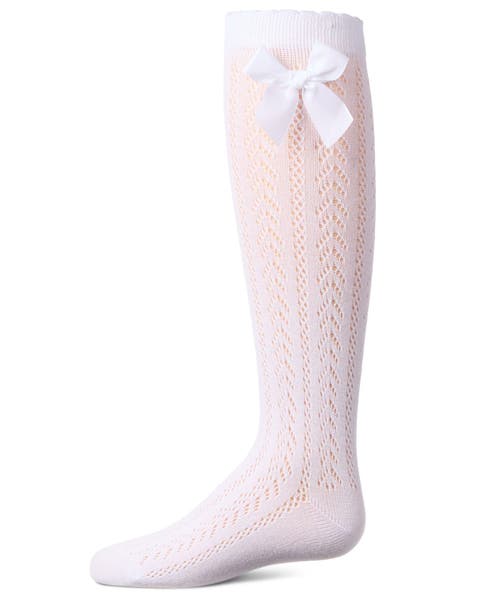 Crochet Bow Knee High Sock (Toddler, Little Kid & Big Kid)