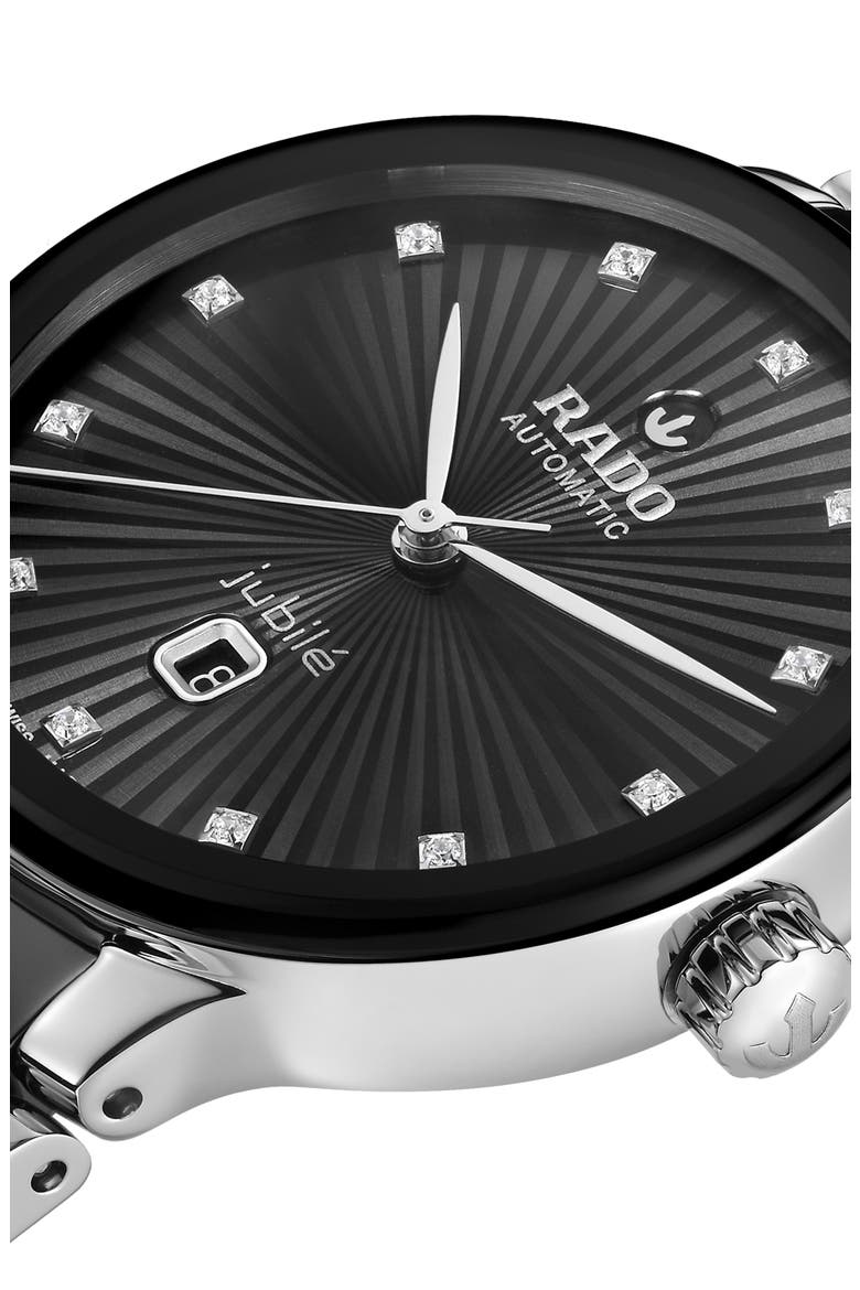 Centrix Diamond Ceramic Bracelet Watch, Alternate, color, BLACK