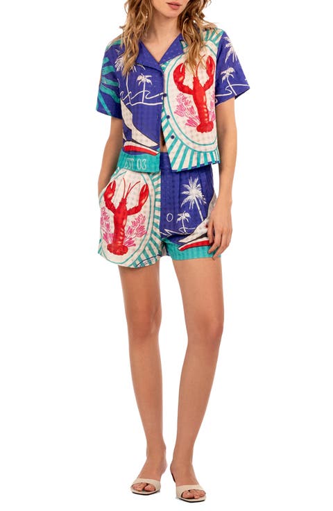 Lia Alina Cotton Cover-Up Shorts